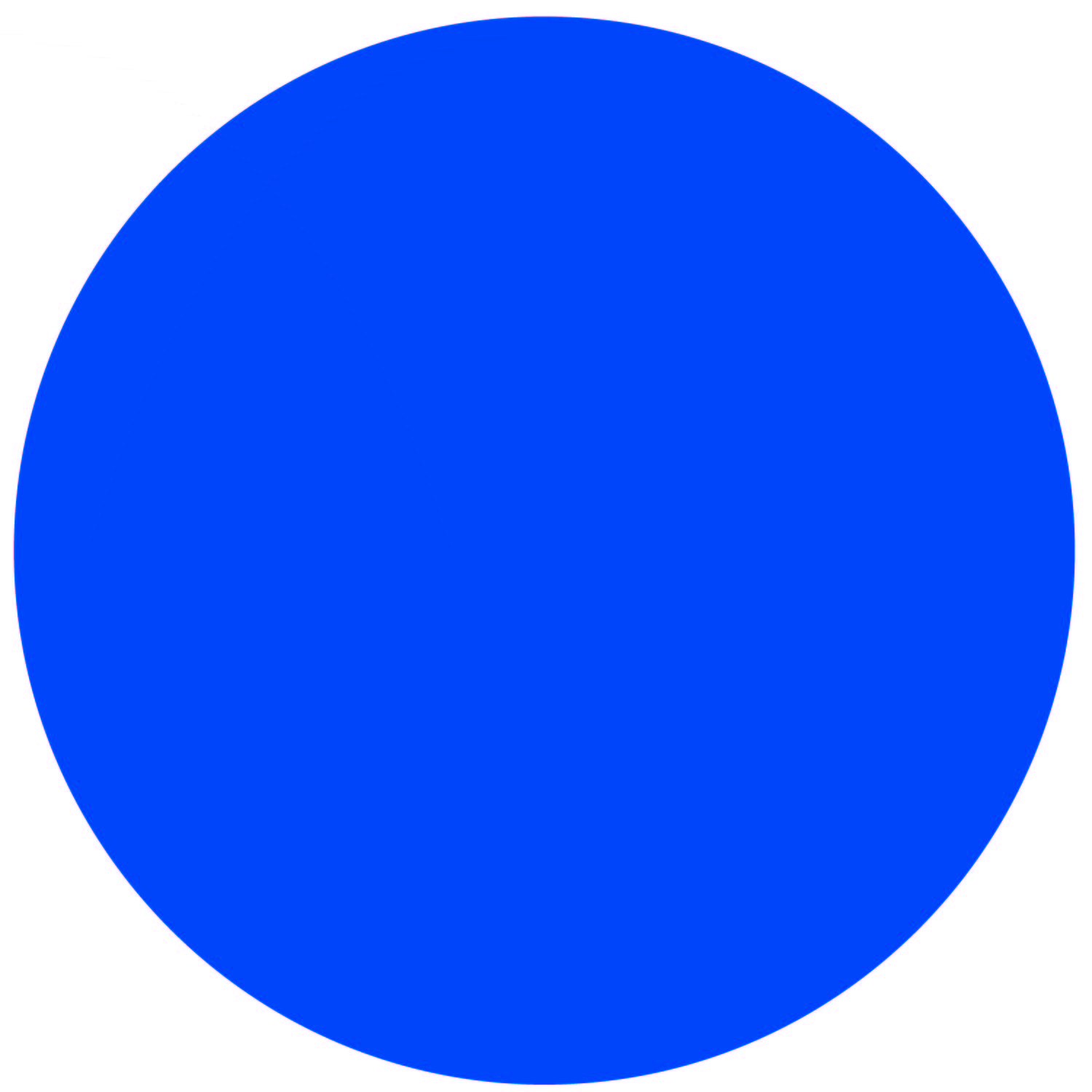 Blue Circle Labels, Bright and Bold