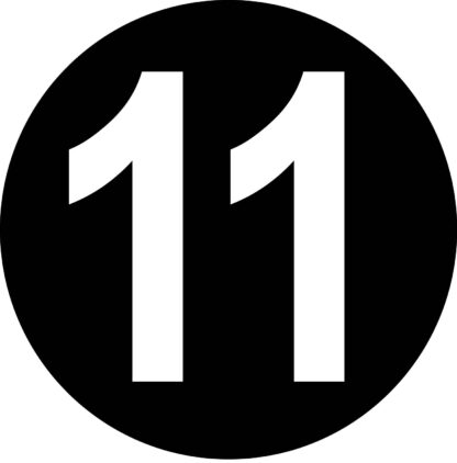Number 11 Label