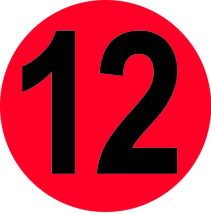 Number 12 Label