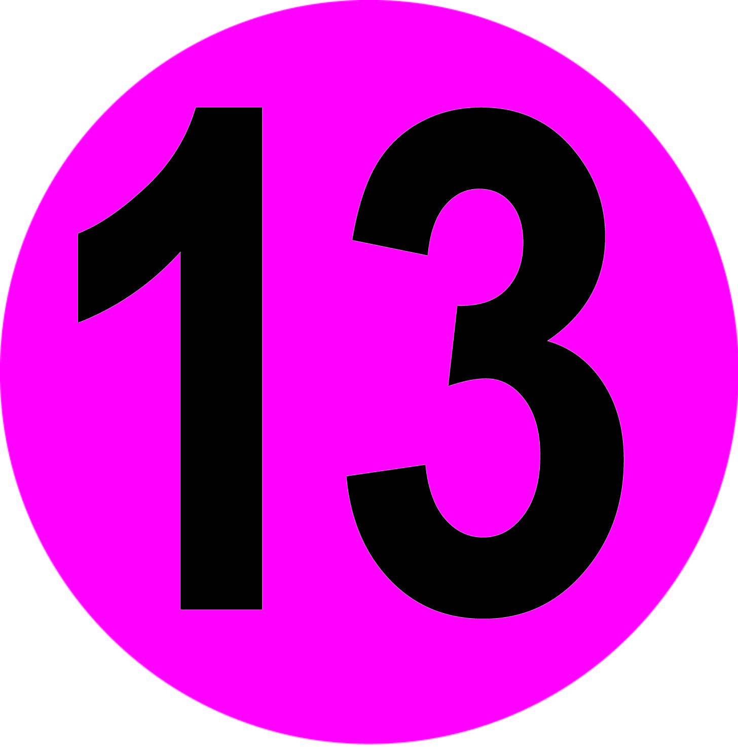 Number 13 Labels Bright Circles Bold Text Choose Size free-number-13-cliparts-download-free-number-13-cliparts-png-images