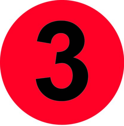 Number 3 Label