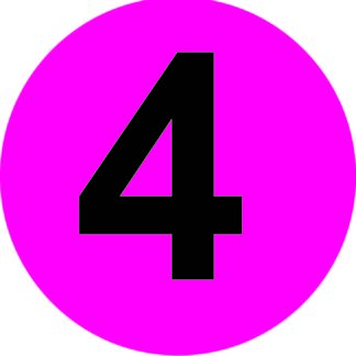 Number 4 Label