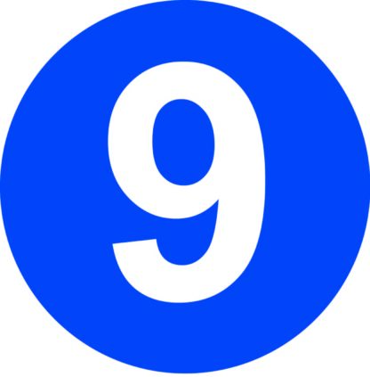 Number 9 Label