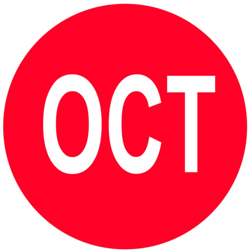 October Labels Bold And Bright Choose Shape And Size
