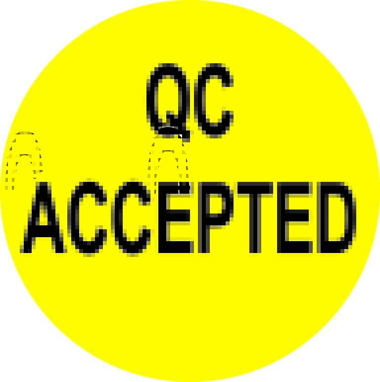 QC Accepted Labels | Bright and Bold | Choose Shape and Size