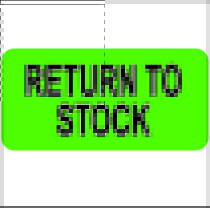 Return To Stock Label Rectangle