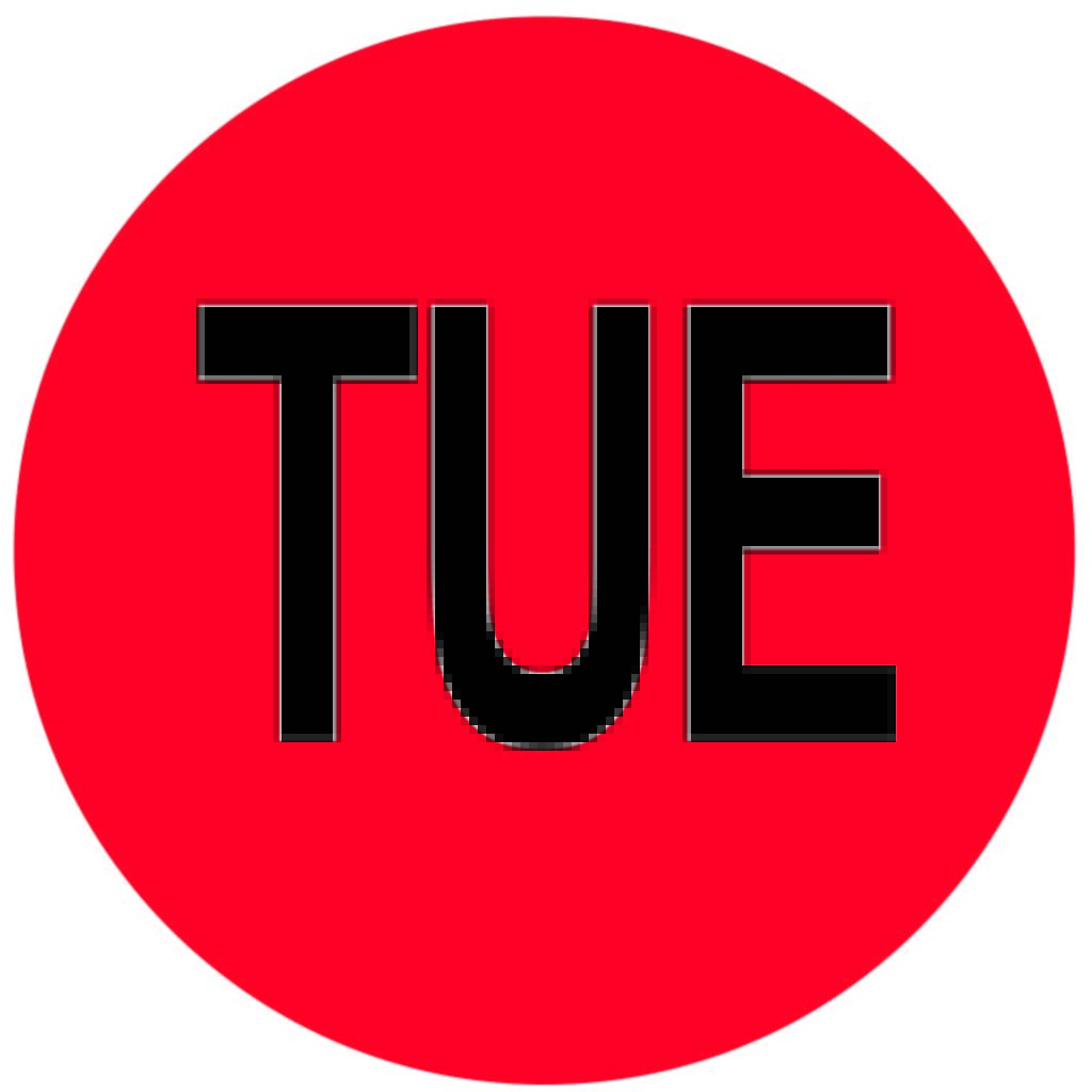tuesday-labels-bold-and-bright-choose-shape-and-size