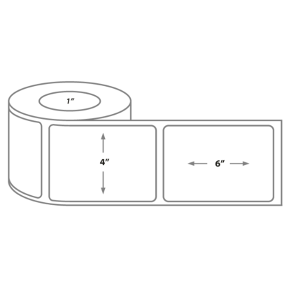 4x6 Direct Thermal Labels 1" Core