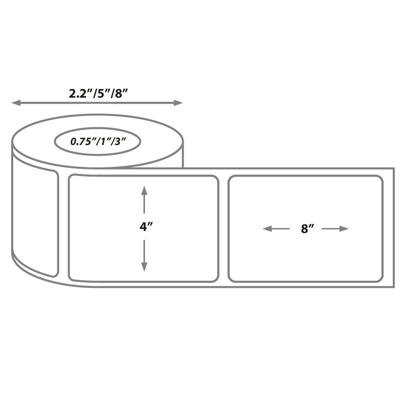 4 x 8 waterproof direct thermal labels