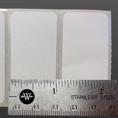 2 x 1 waterproof polypropylene thermal labels