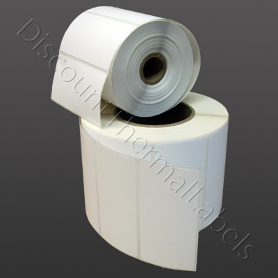 25 Rolls 750 Labels 4x2 on 1" core Direct Thermal Zebra Eltron Labels 4" x 2"